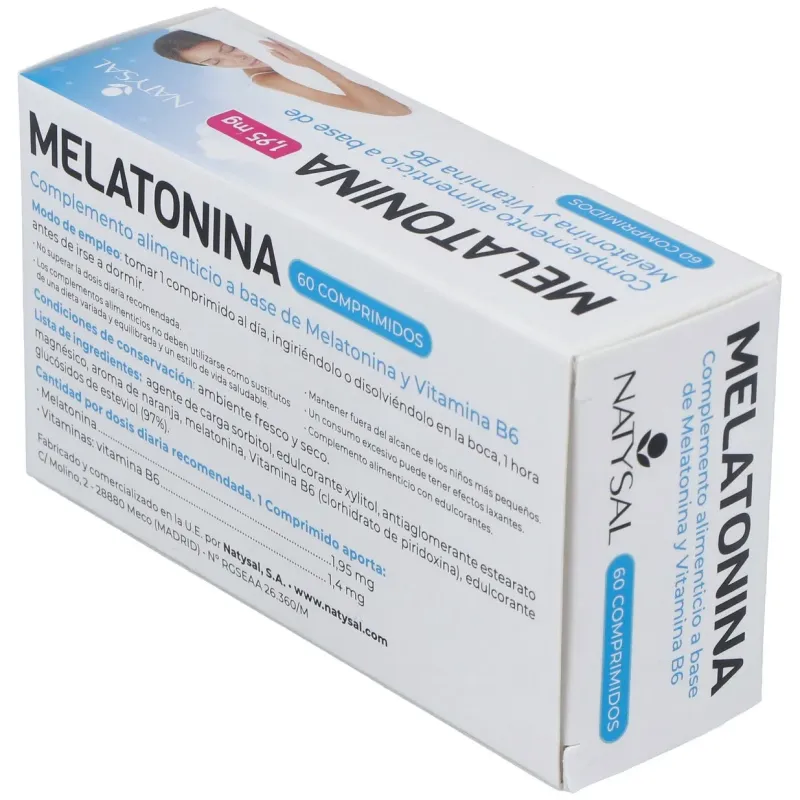 Natysal Melatonina 60 comp | Farmacia Barata Natysal Melatonina 60 comp | Farmacia Barata
