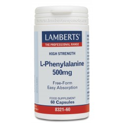 LAMBERTS L-Fenilalanina 500 mg, 60 cápsulas.