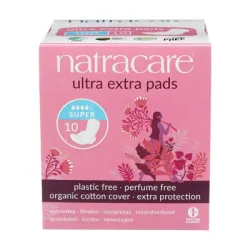Natracare Compresa Super Extra Fina con Alas, 10 uds