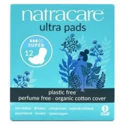 Natracare Compresa Super Alas, 12 unidades.