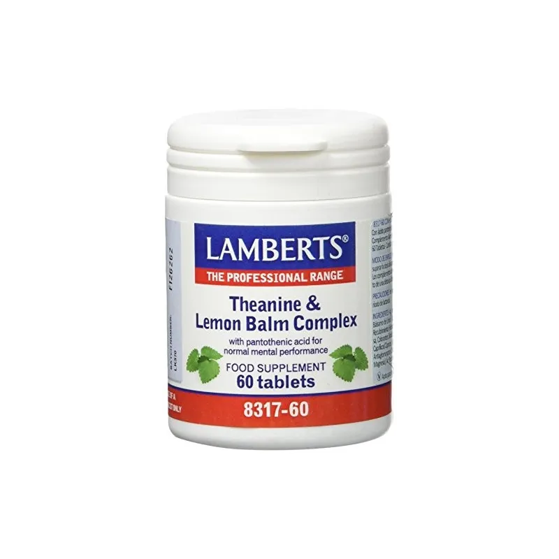 LAMBERTS Complejo de Teanina y Bálsamo de Limón, 60 comprimidos. LAMBERTS Complejo de Teanina y Bálsamo de Limón, 60 comprimidos.