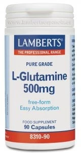 LAMBERTS L-Glutamina 500mg, 90 cápsulas.