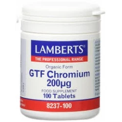 LAMBERTS Cromo GTF 200 µg, 100 comprimidos.