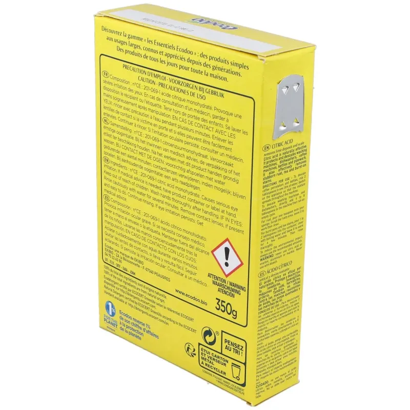 Ecodoo Ácido Cítrico 350g | Farmacia Barata