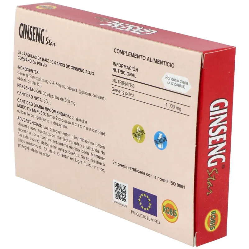 Robis Ginseng Star 60 cápsulas | Farmacia Barata Robis Ginseng Star 60 cápsulas | Farmacia Barata