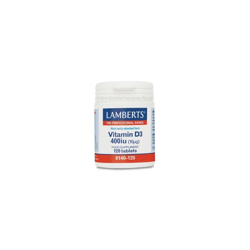 LAMBERTS Vitamina D 400UI (10 µg), 120 comprimidos.