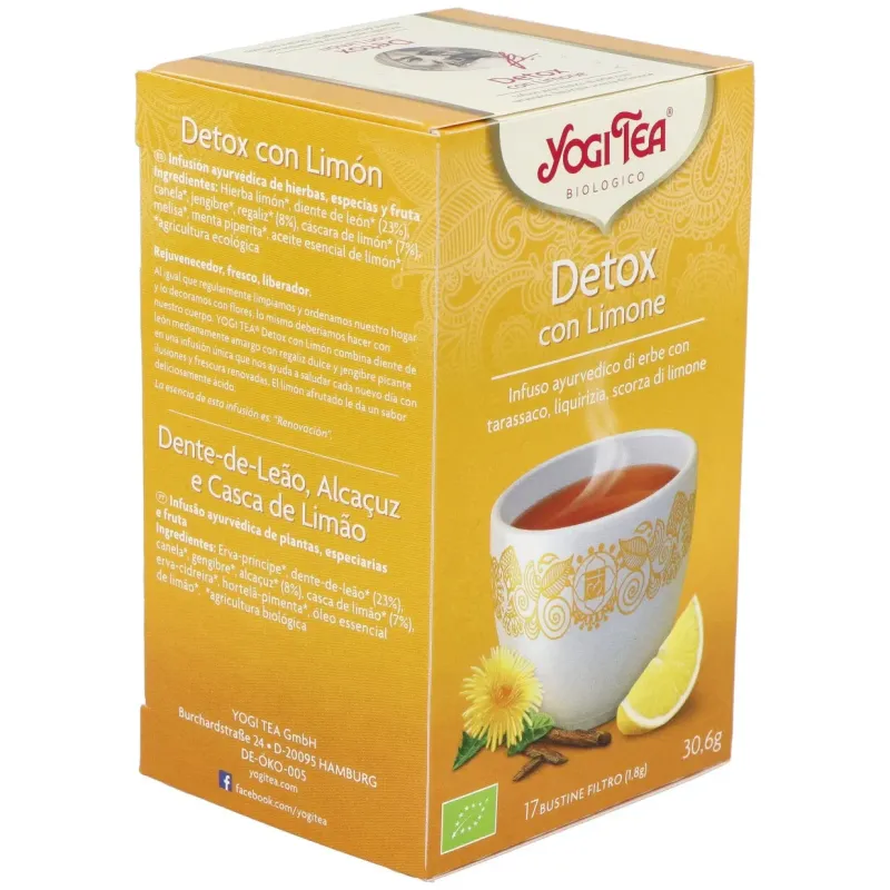 Yogi Tea Detox Limón 17 Sobres | Farmacia Barata Yogi Tea Detox Limón 17 Sobres | Farmacia Barata