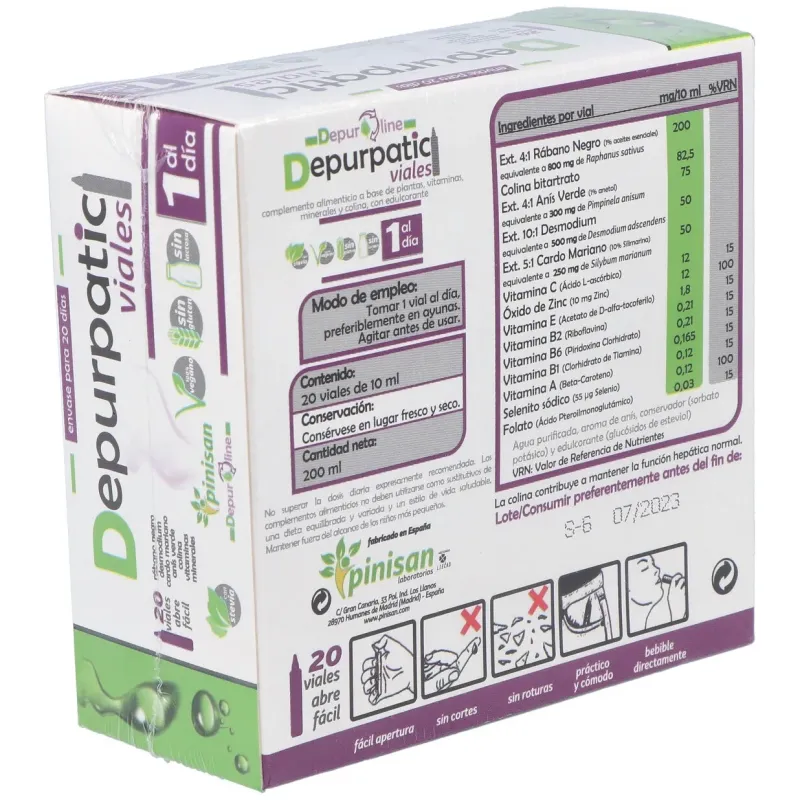 Pinisan Depurpatic 20 ampollas | Farmacia Barata