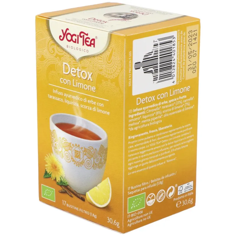 Yogi Tea Detox Limón 17 Sobres | Farmacia Barata Yogi Tea Detox Limón 17 Sobres | Farmacia Barata