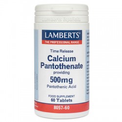 LAMBERTS Pantotenato de Calcio 500 mg, 60 cápsulas.