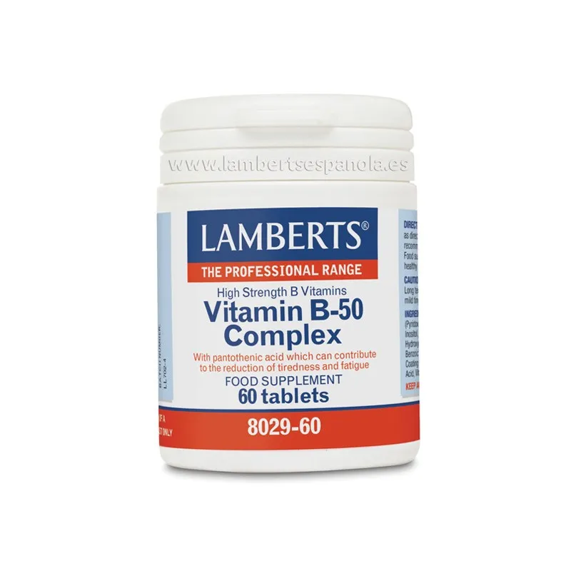 LAMBERTS  Complejo de Vitamina B-50, 60 comprimidos. LAMBERTS  Complejo de Vitamina B-50, 60 comprimidos.