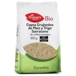 El Granero Copos Crujientes de Maíz sin Azúcar, 350g Bio.