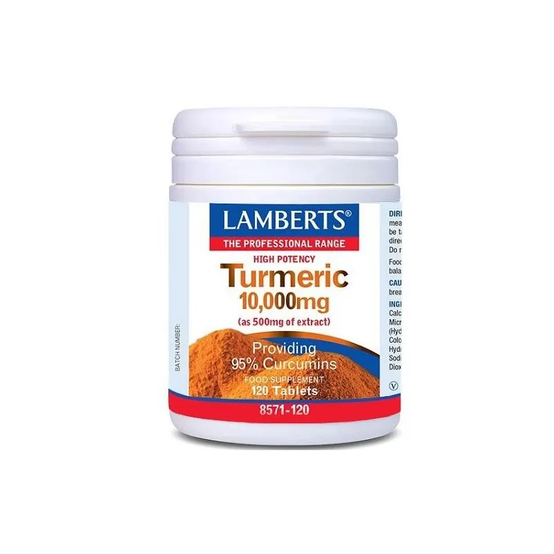 LAMBERTS Cúrcuma 10.000 mg, 120 comprimidos. LAMBERTS Cúrcuma 10.000 mg, 120 comprimidos.