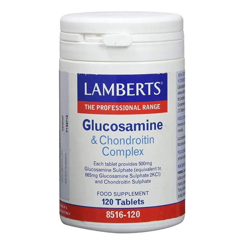LAMBERTS Glucosamina y Condroitina Complex, 120 comprimidos. LAMBERTS Glucosamina y Condroitina Complex, 120 comprimidos.