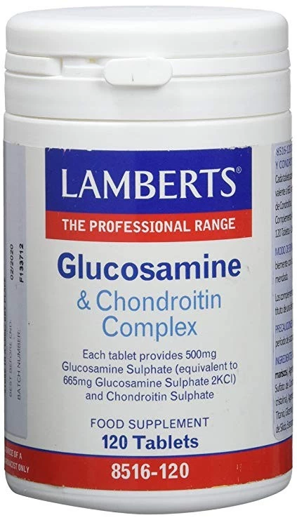 LAMBERTS Glucosamina y Condroitina Complex, 120 comprimidos.