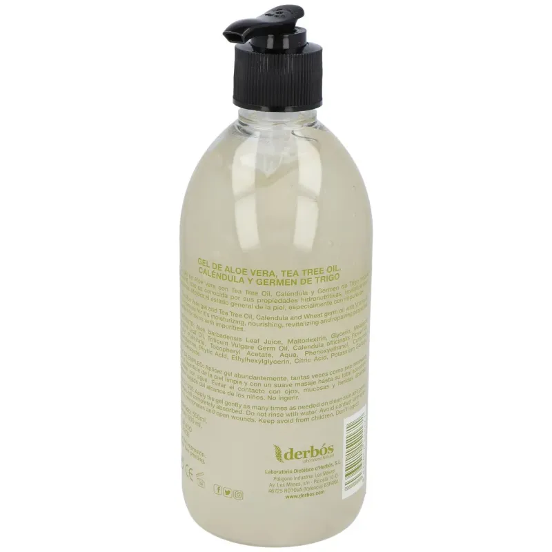Derbos Gel Aloe Vera Árbol de Té 500ml | Farmacia Barata Derbos Gel Aloe Vera Árbol de Té 500ml | Farmacia Barata