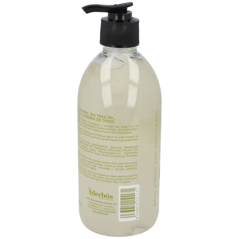 Derbos Gel Aloe Vera Árbol de Té 500ml | Farmacia Barata Derbos Gel Aloe Vera Árbol de Té 500ml | Farmacia Barata