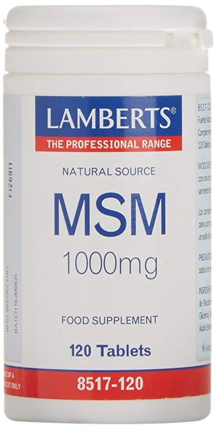 LAMBERTS MSM 1000 mg. Fuente Natural, 120 comprimidos.