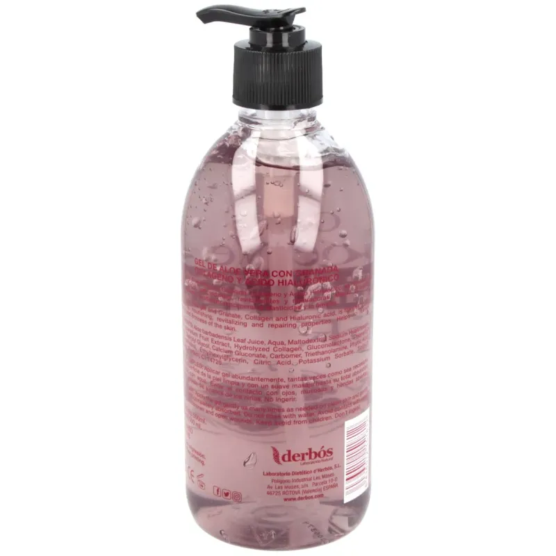 DERBOS Gel Aloe Vera Granada 500 ml | Farmacia Barata