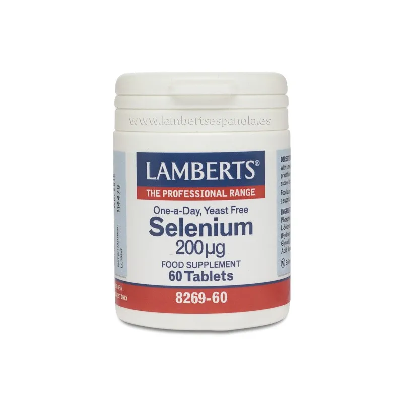 LAMBERTS Selenio 200 µg, 60 comprimidos.