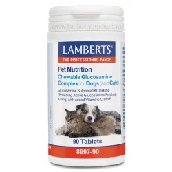LAMBERTS Glucosamina Complex Perros y Gatos, 90 cápsulas.