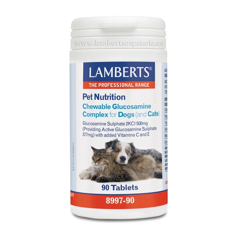 LAMBERTS Glucosamina Complex Perros y Gatos, 90 cápsulas.