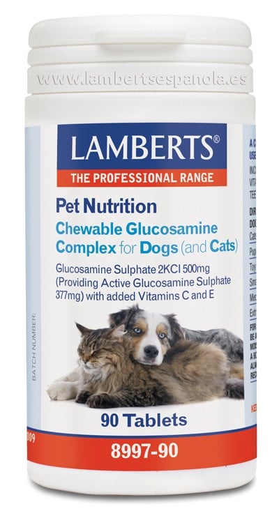 LAMBERTS Glucosamina Complex Perros y Gatos, 90 cápsulas.