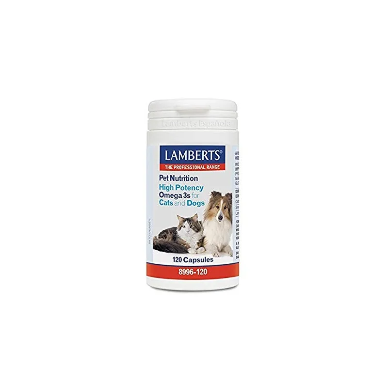 LAMBERTS Omega 3 Alta Potencia Perros y Gatos, 120 cápsulas. LAMBERTS Omega 3 Alta Potencia Perros y Gatos, 120 cápsulas.