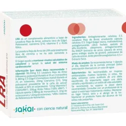 Levadura Roja de Arroz Sakai 60 cápsulas | Farmacia Barata