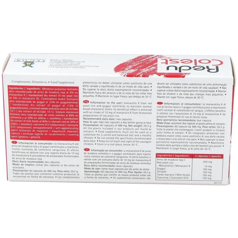 Tegor Reducolest 60cap | Farmacia Barata