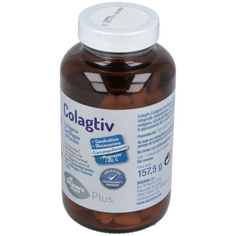 Colagtiv Cartílagos Huesos 180 comp | Farmacia Barata