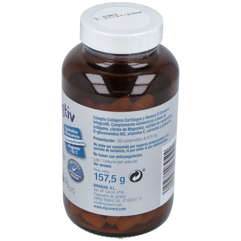 Colagtiv Cartílagos Huesos 180 comp | Farmacia Barata