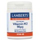 LAMBERTS Vitamina K2 90 µg, 60 cápsulas.