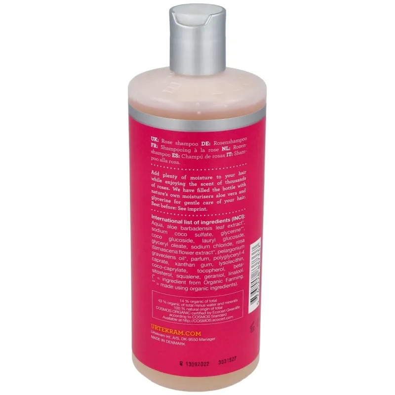 Urtekram Champú Rosa 500 ml | Farmacia Barata