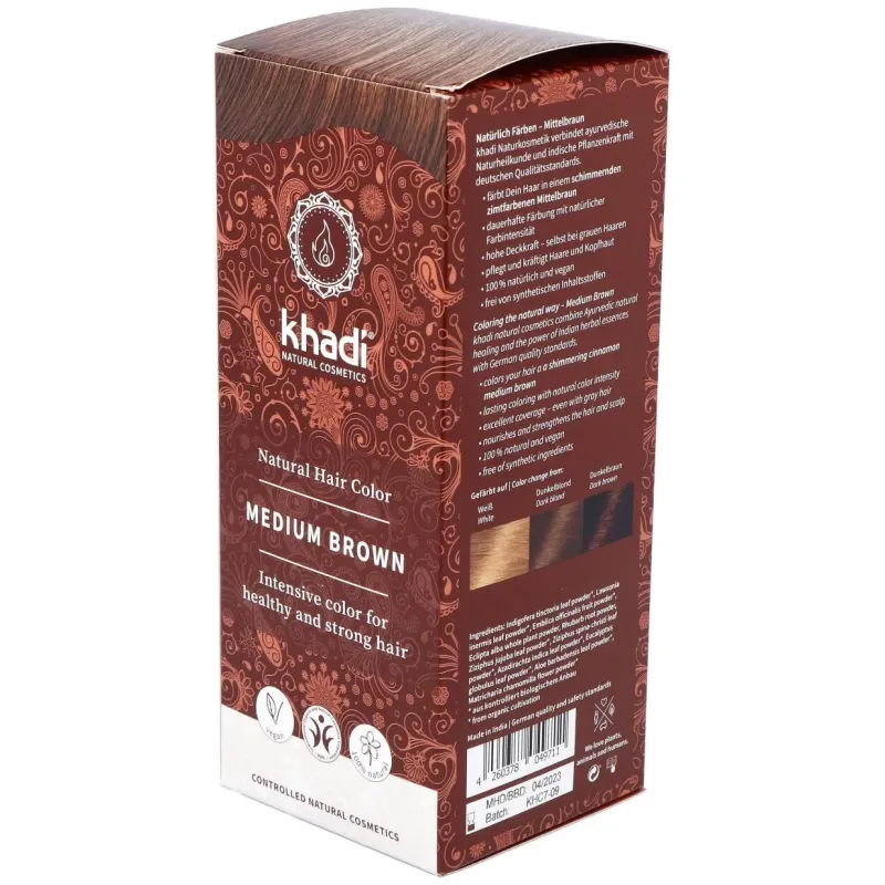 Khadi Herbal Color Castaño Medio 100g | Farmacia Barata Khadi Herbal Color Castaño Medio 100g | Farmacia Barata