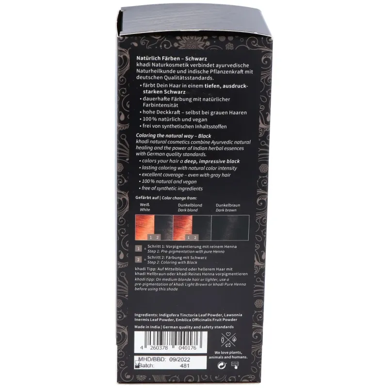 Khadi Herbal Color Negro 100g | Farmacia Barata Khadi Herbal Color Negro 100g | Farmacia Barata