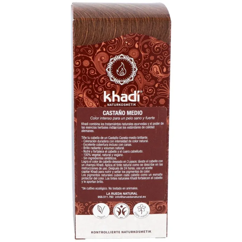 Khadi Herbal Color Castaño Medio 100g | Farmacia Barata Khadi Herbal Color Castaño Medio 100g | Farmacia Barata