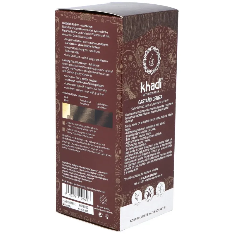 Khadi Herbal Color Castaño Ceniza | Farmacia Barata
