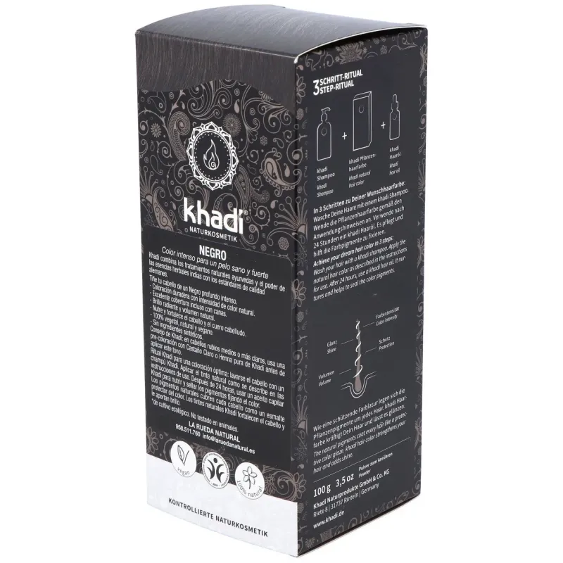 Khadi Herbal Color Negro 100g | Farmacia Barata Khadi Herbal Color Negro 100g | Farmacia Barata