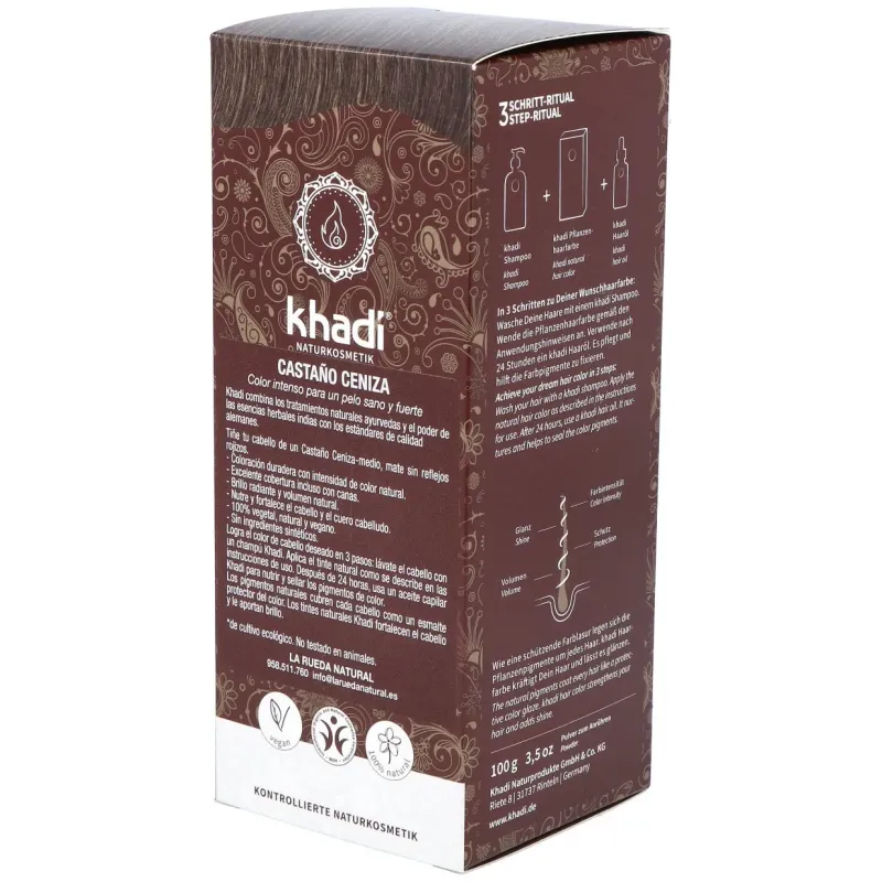 Khadi Herbal Color Castaño Ceniza | Farmacia Barata