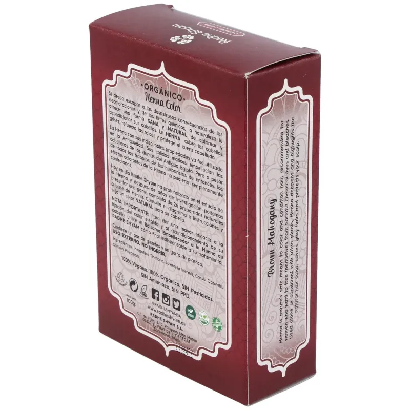 Henna Castaño Caoba Polvo Radhe | Farmacia Barata Henna Castaño Caoba Polvo Radhe | Farmacia Barata