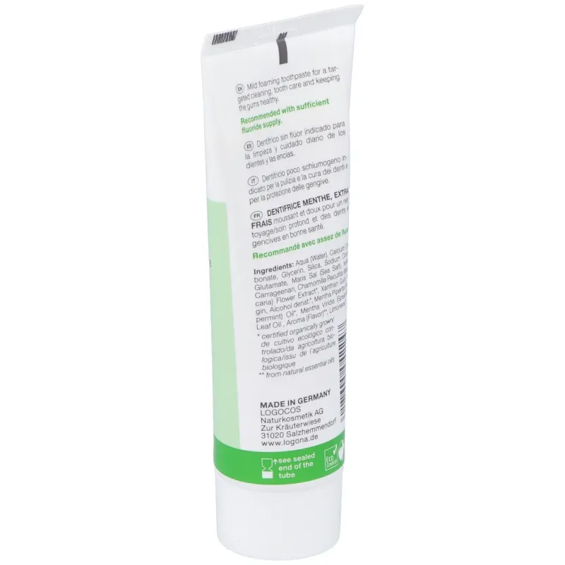 Logona Dentífrico Extra Fresco Menta | Farmacia Barata