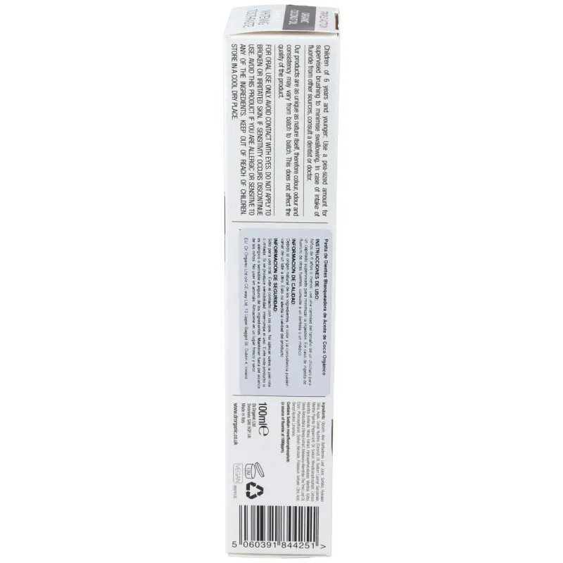 Dentífrico Aceite Coco Dr Organic 100ml | Farmacia Barata