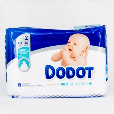 Dodot Pro Sensitive Pañal Infantil Talla 2 4-8 Kg 36 U