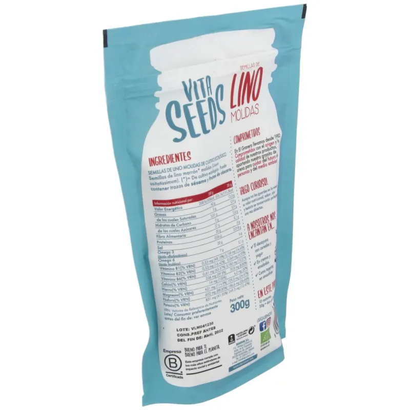 VitaSeeds Lino Molido, 300g | Farmacia Barata