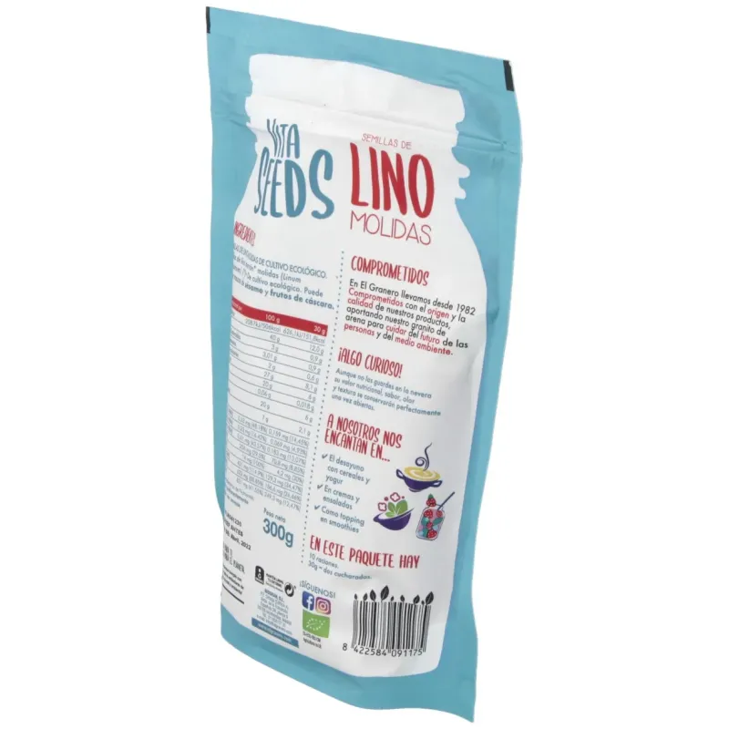 VitaSeeds Lino Molido, 300g | Farmacia Barata