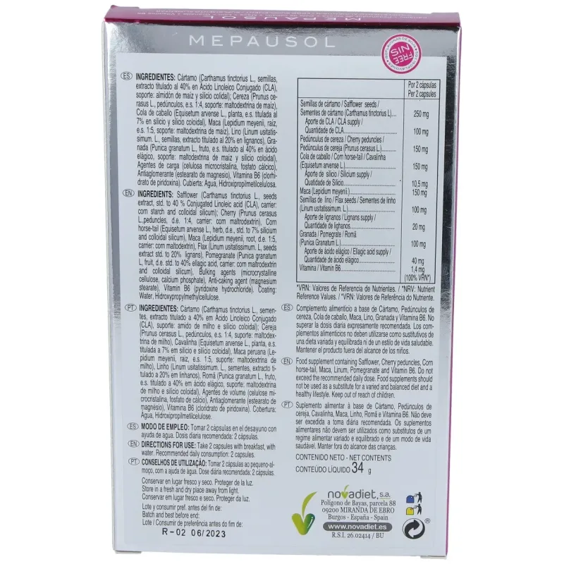 Mepausol 60 Cápsulas | Farmacia Barata Mepausol 60 Cápsulas | Farmacia Barata