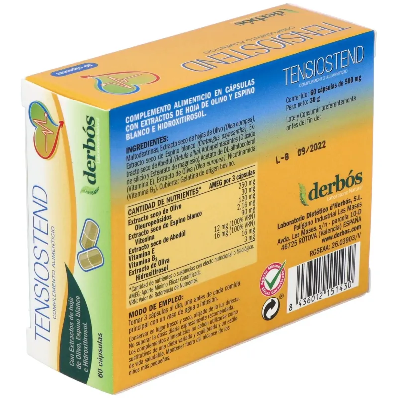 Tensiostend 60 Cápsulas | Farmacia Barata Tensiostend 60 Cápsulas | Farmacia Barata