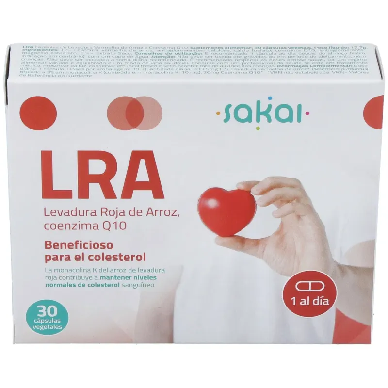Sakai LRA Levadura Roja Arroz 30 cápsulas | Farmacia Barata
