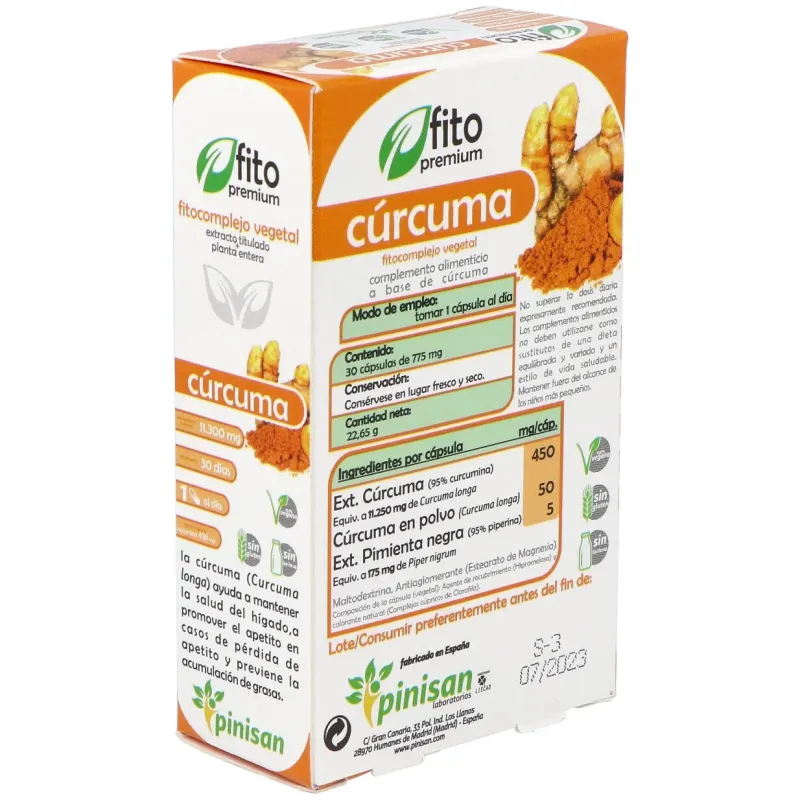 Fitopremium Cúrcuma 30 Cápsulas | Farmacia Barata